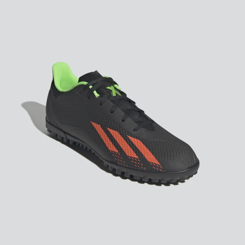 X SPEEDPORTAL.4 TURF BOOTS - Core Black / Solar Red / Solar Green