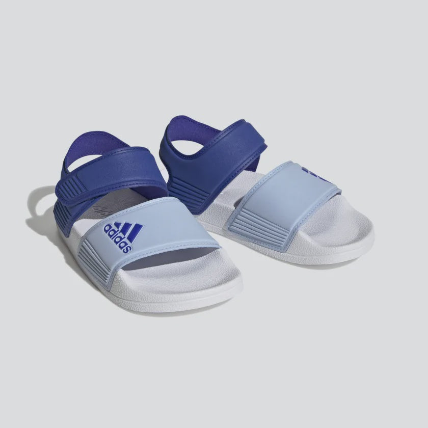 ADILETTE SANDALS - Lucid Blue / Blue Dawn / Bright Red