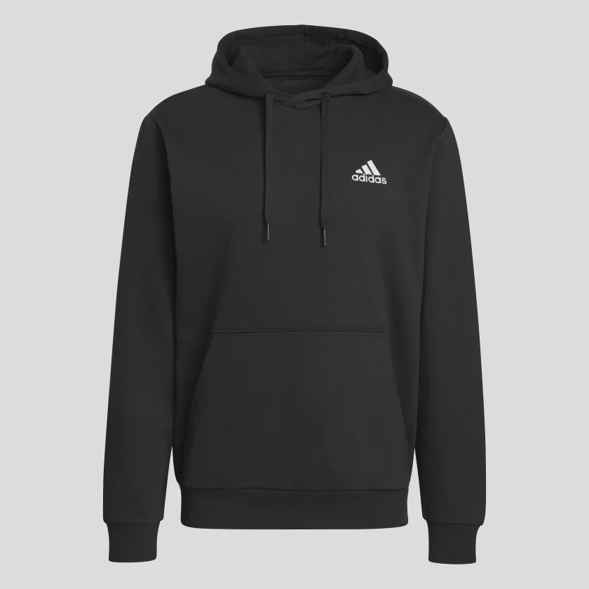 ESSENTIALS FLEECE HOODIE - Black / White