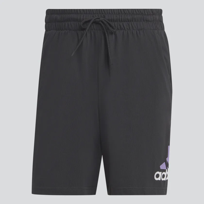 ESSENTIALS LOGO SHORTS - Black / Violet Fusion