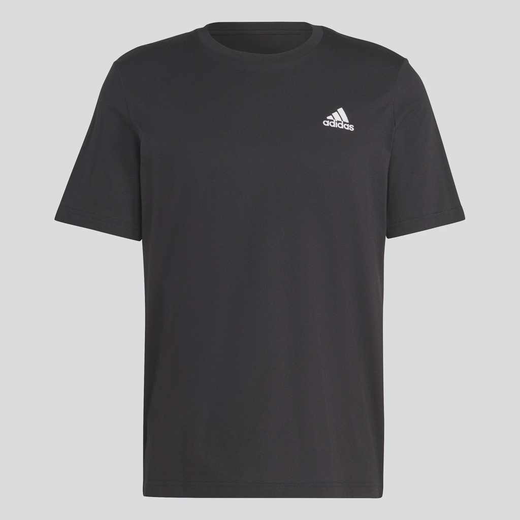 ESSENTIALS SINGLE JERSEY EMBROIDERED SMALL LOGO T-SHIRT - Black