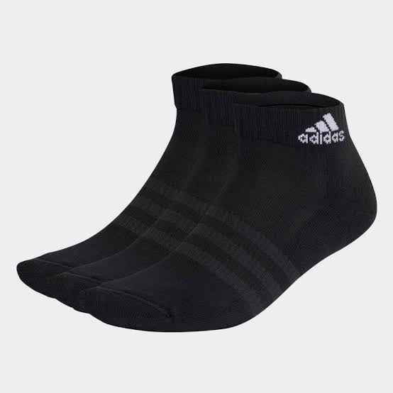 CUSHIONED SPORTSWEAR ANKLE SOCKS 3 PAIRS - Black / White