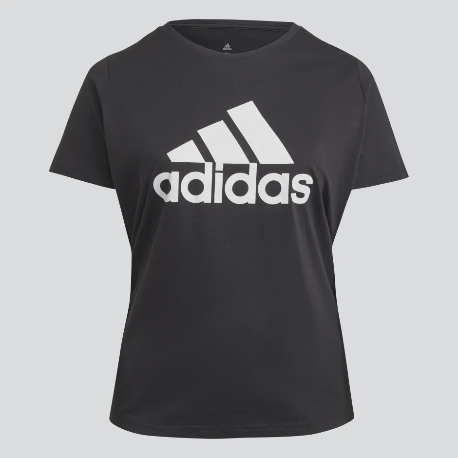ESSENTIALS LOGO T-SHIRT (PLUS SIZE) - Black / White