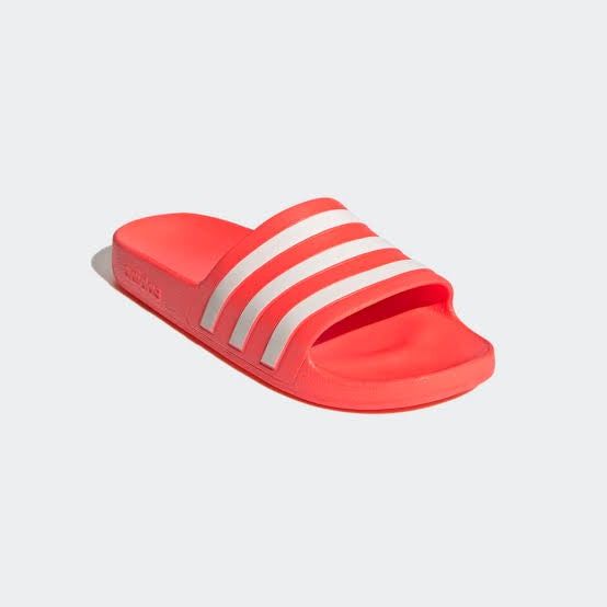 ADILETTE AQUA SLIDES - Solar Red / Ftwr White / Solar Red