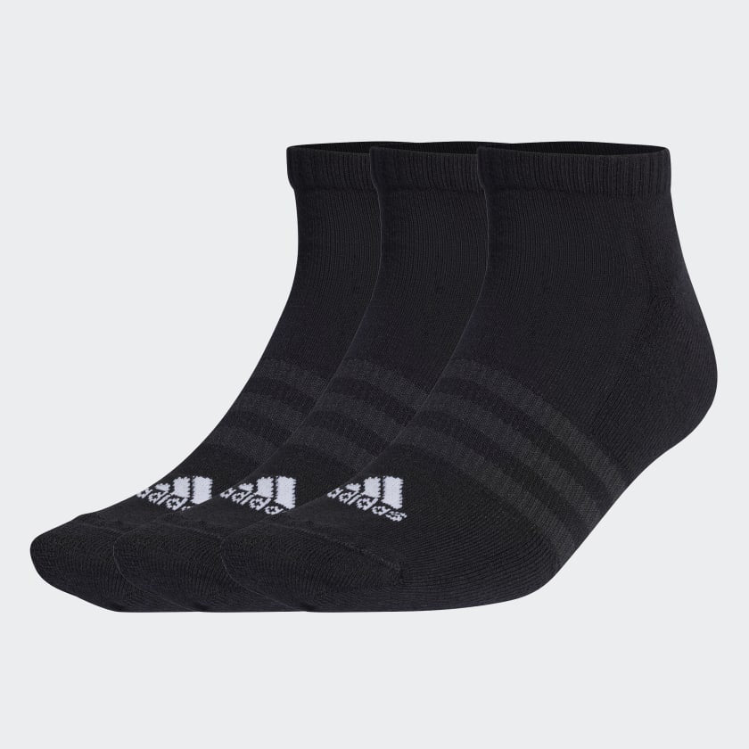 CUSHIONED LOW-CUT SOCKS 3 PAIRS - Black / White