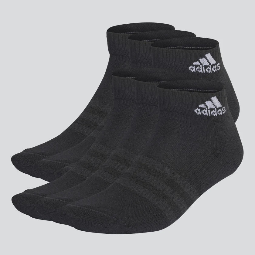 CUSHIONED SPORTSWEAR ANKLE SOCKS 6 PAIRS - Black / White