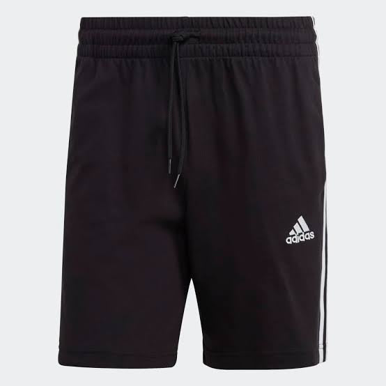 ESSENTIALS 3-STRIPES SHORTS - Black / White