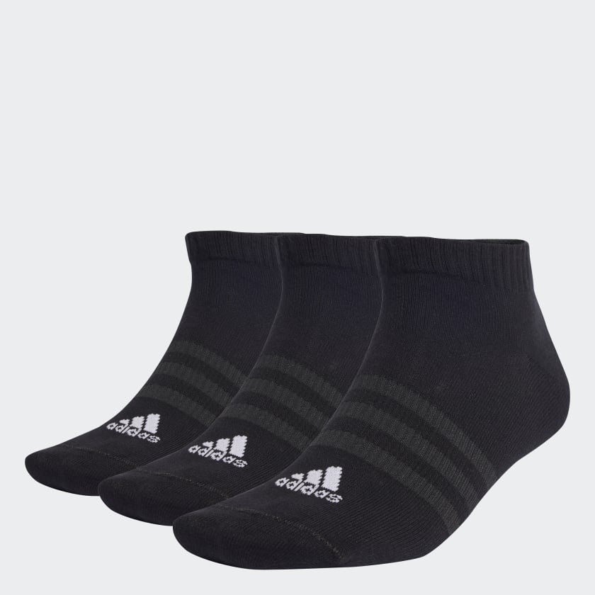 THIN AND LIGHT SPORTSWEAR LOW-CUT SOCKS 3 PAIRS - Black / White