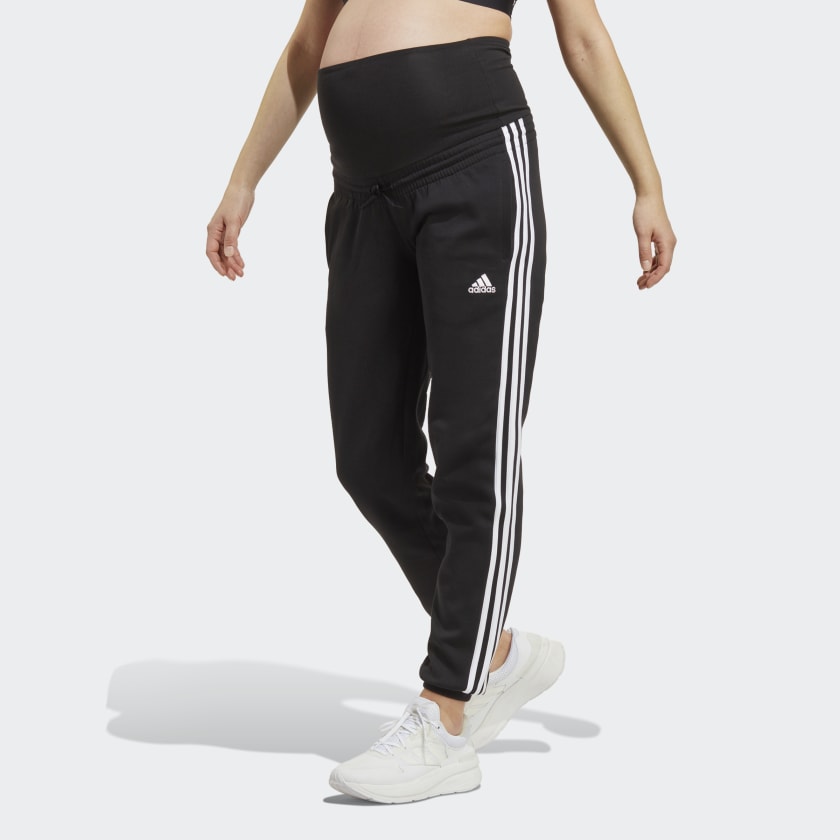 MATERNITY TRACKSUIT BOTTOMS - Black / White