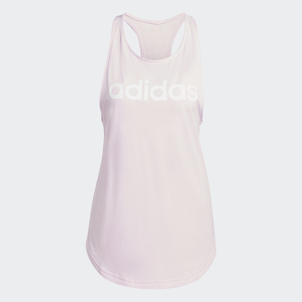 ESSENTIALS LOOSE LOGO TANK TOP - Clear Pink / White