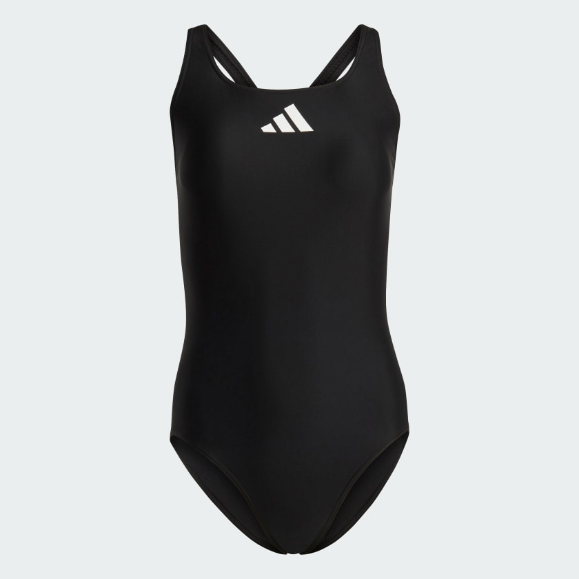 3 BAR LOGO SWIMSUIT - Black / White