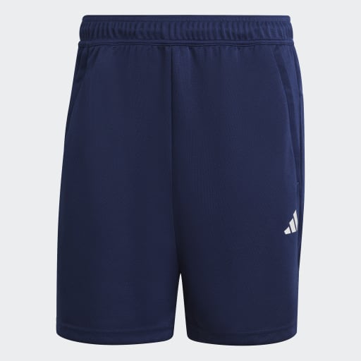 TRAIN ESSENTIALS ALL SET TRAINING SHORTS - Dark Blue / White