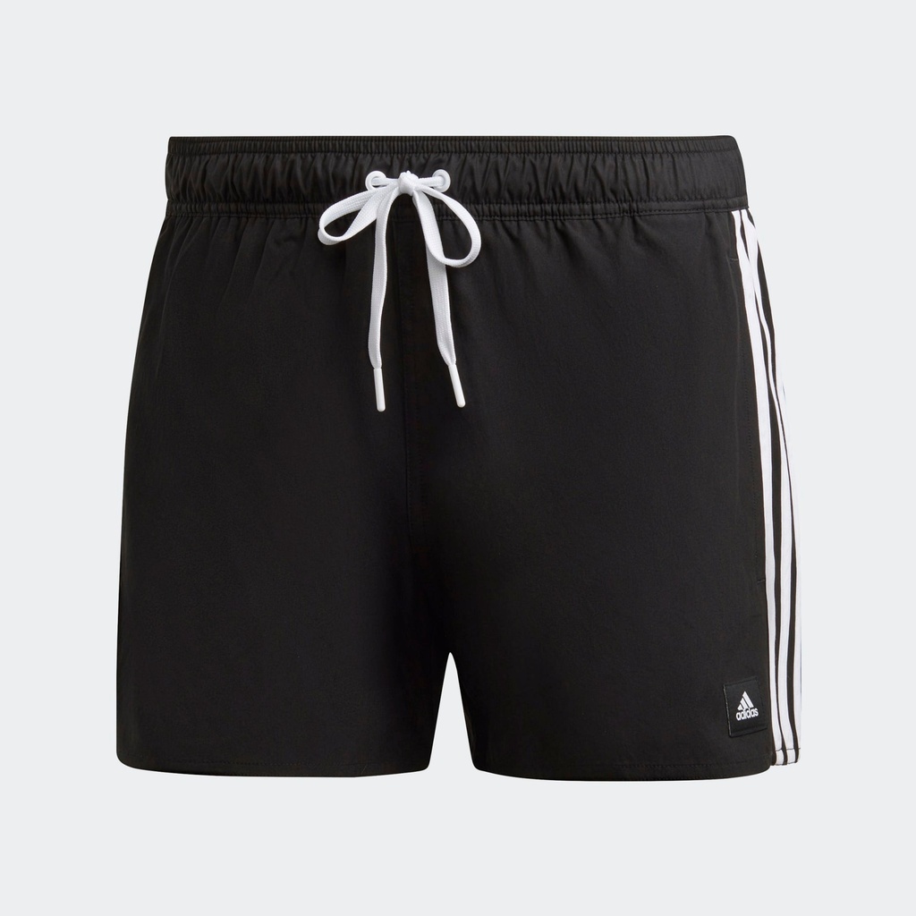 3-STRIPES CLX VERY-SHORT-LENGTH SWIM SHORTS - Black / White