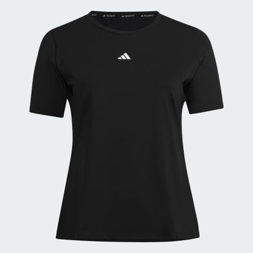 TECHFIT SHORT SLEEVE TRAINING T-SHIRT (PLUS SIZE) - Black / White
