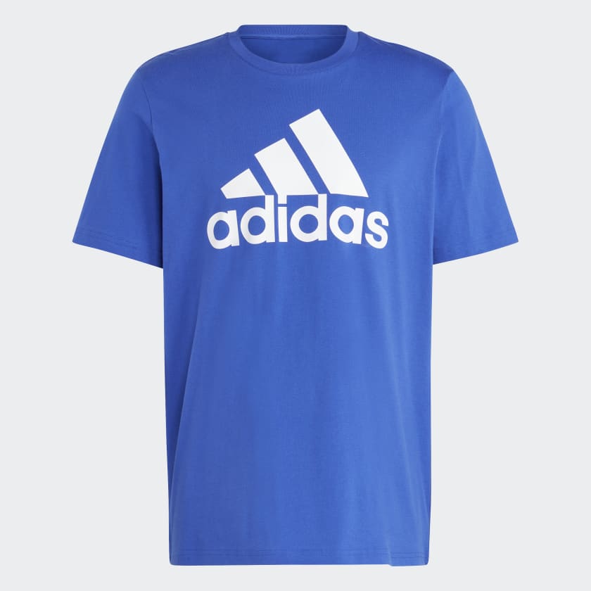 ESSENTIALS SINGLE JERSEY BIG LOGO T-SHIRT - Semi Lucid Blue