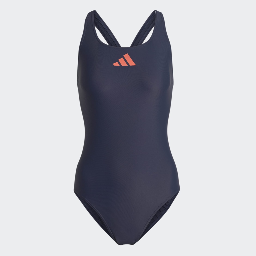 3 BAR LOGO SWIMSUIT - Shadow Navy / Coral Fusion
