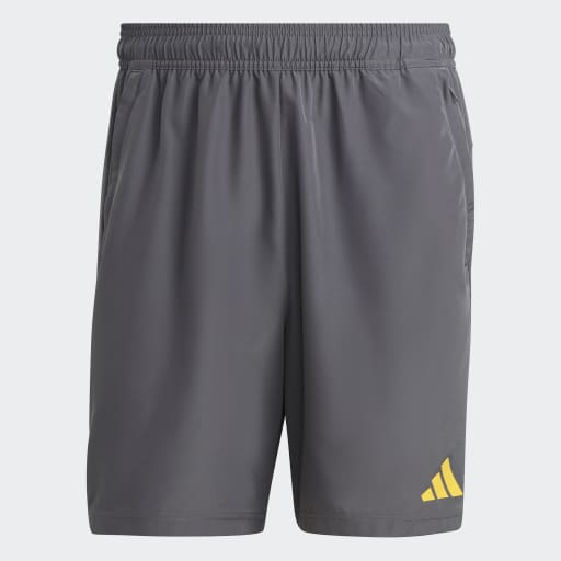 TRAIN ESSENTIALS SEASONAL WOVEN TRAINING SHORTS - Grey Five / Bold Gold