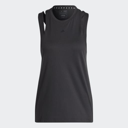 AEROREADY TRAIN ESSENTIALS 3 BAR LOGO TANK TOP - Black