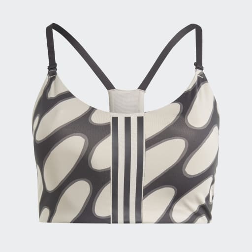 ADIDAS X MARIMEKKO AEROIMPACT TRAINING LIGHT SUPPORT PLUS SIZE BRA - Black / Light Brown
