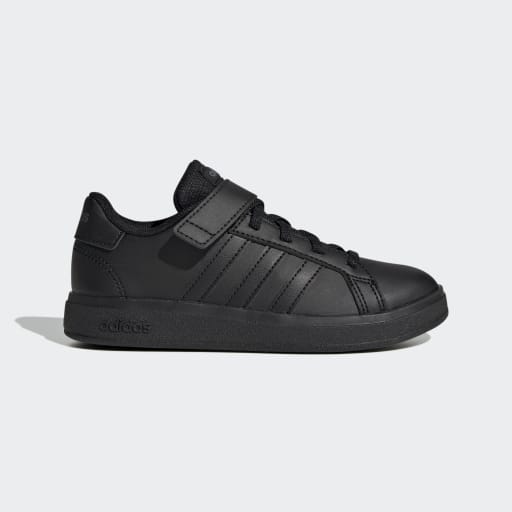 GRAND COURT 2.0 SHOES KIDS - Core Black / Core Black / Grey Six