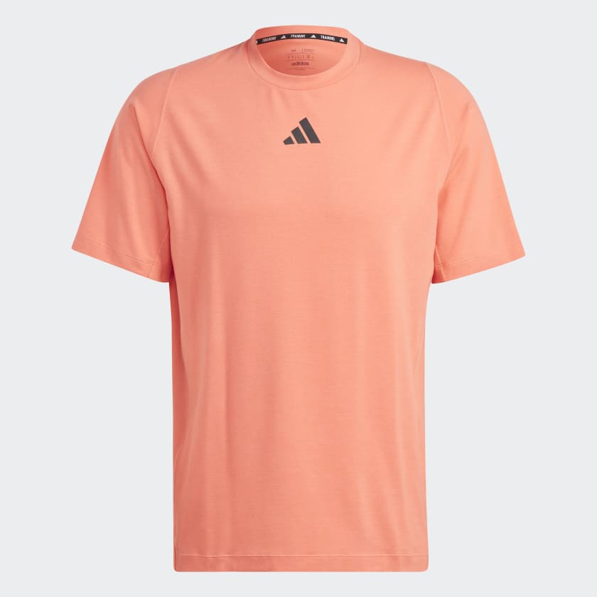 TRAIN ICONS 3 BAR LOGO TRAINING T-SHIRT - Coral Fusion