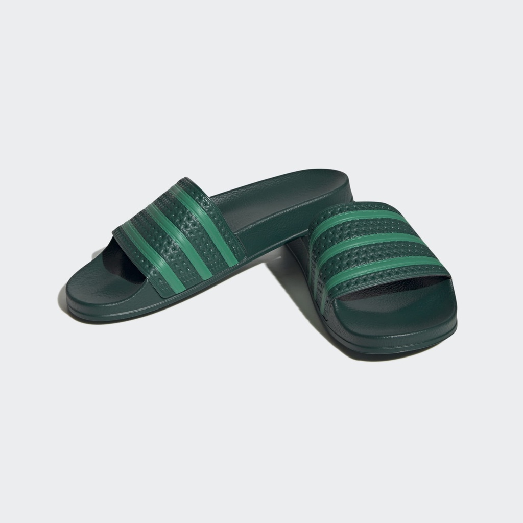ADILETTE SLIDES - Dark Green / Dark Green / Court Green