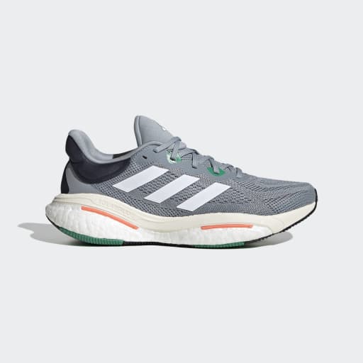 SOLARGLIDE 6 SHOES - Light Grey / Ftwr White / Court Green