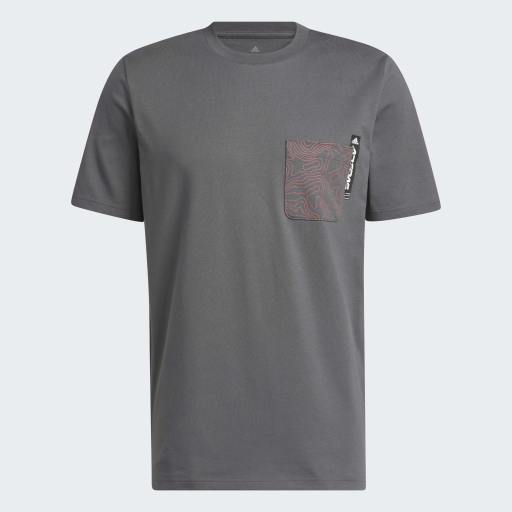 CITY ESCAPE GRAPHIC POCKET T-SHIRT - Grey Five
