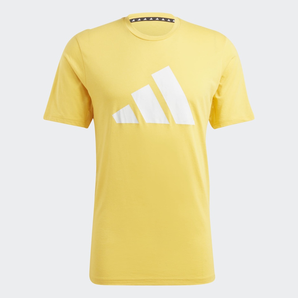 TRAIN ESSENTIALS FEELREADY LOGO TRAINING T-SHIRT - Bold Gold / Dash Grey