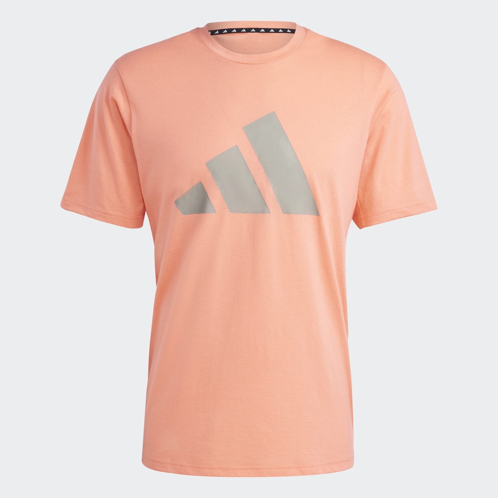 TRAIN ESSENTIALS FEELREADY LOGO TRAINING T-SHIRT - Coral Fusion / Silver Pebble