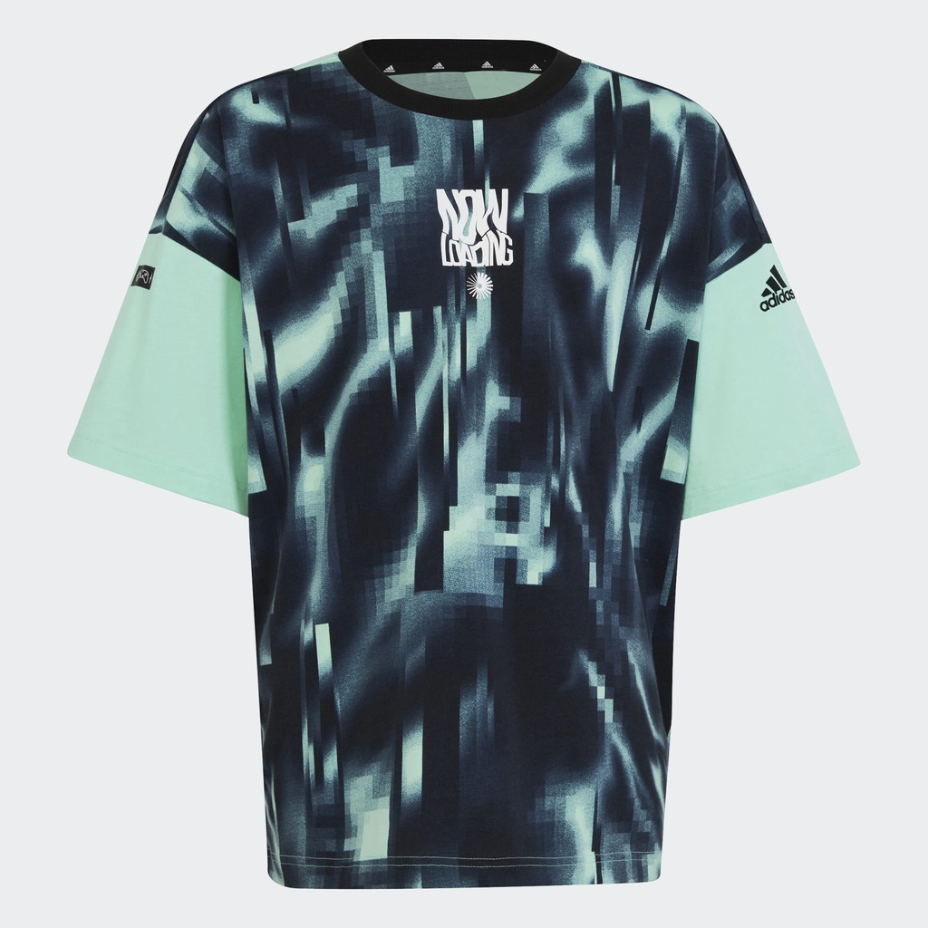 ARKD3 ALLOVER PRINT T-SHIRT - Easy Green / Semi Lucid Blue