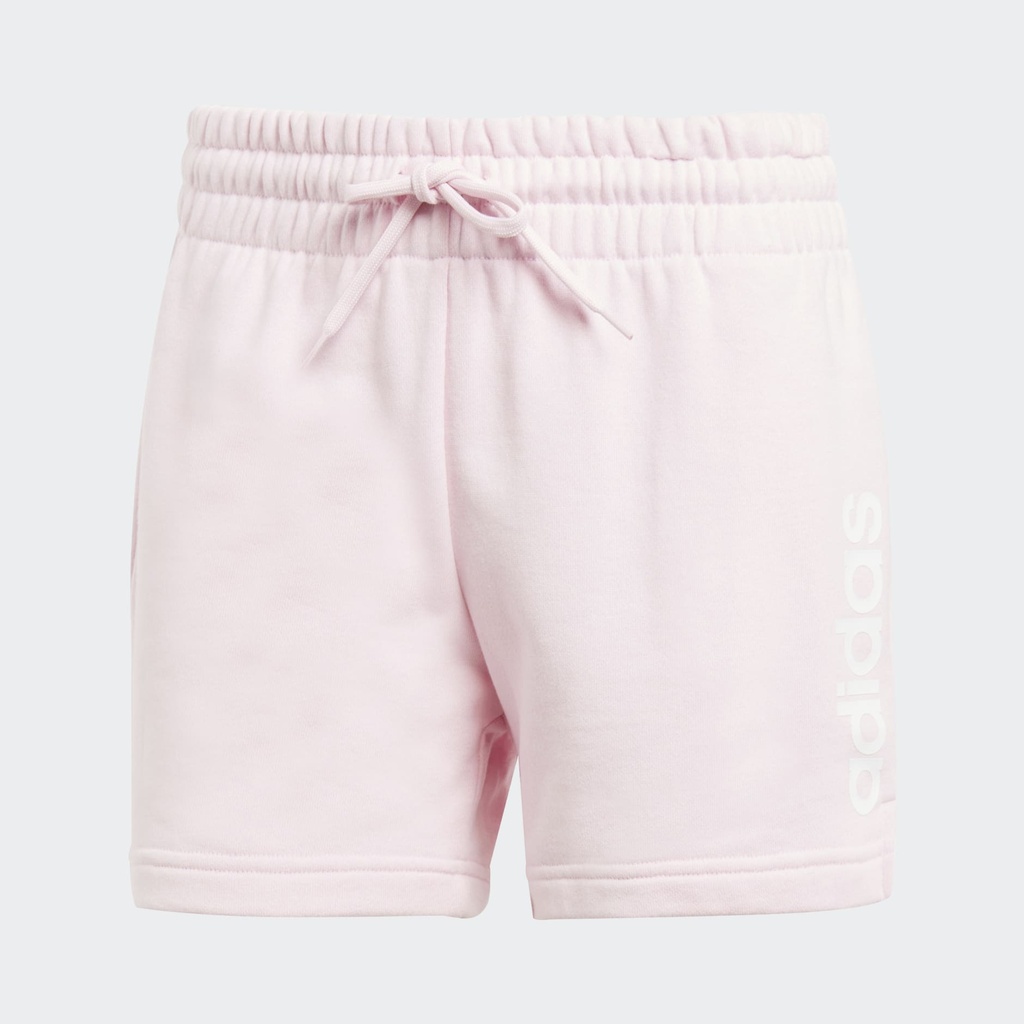 ESSENTIALS LINEAR FRENCH TERRY SHORTS - Clear Pink / White
