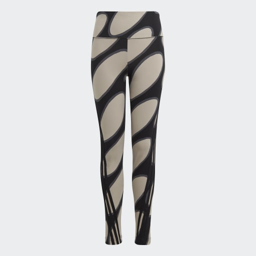 MARIMEKKO ALLOVER PRINT COTTON LEGGINGS - Light Brown / Black / Grey Six