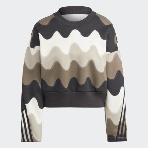 ADIDAS X MARIMEKKO FUTURE ICONS 3-STRIPES SWEATSHIRT - White / Cloud White / Light Brown