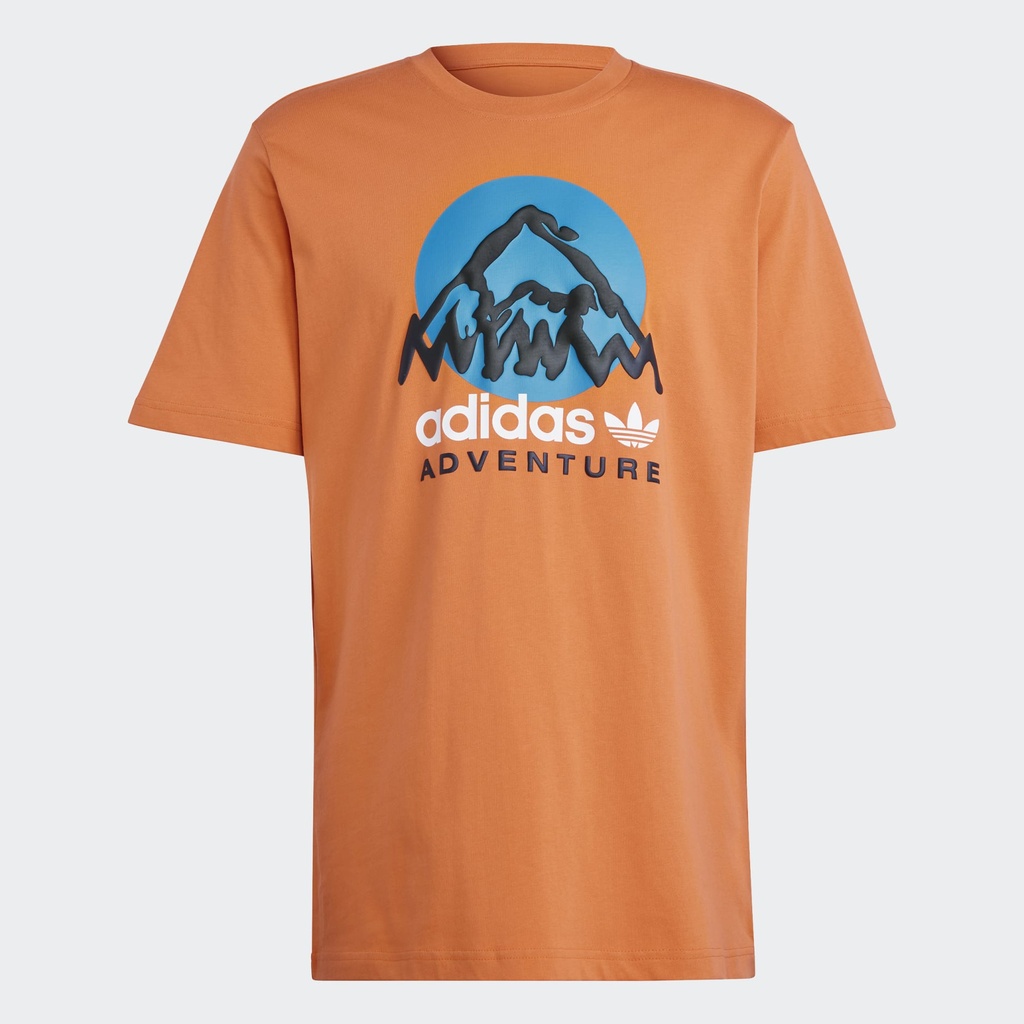ADIDAS ADVENTURE MOUNTAIN FRONT T-SHIRT - Craft Orange