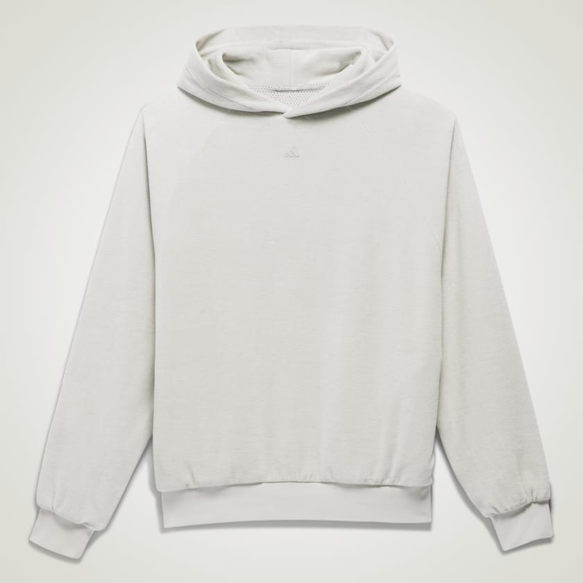 ADIDAS BASKETBALL VELOUR HOODIE - Metal Grey