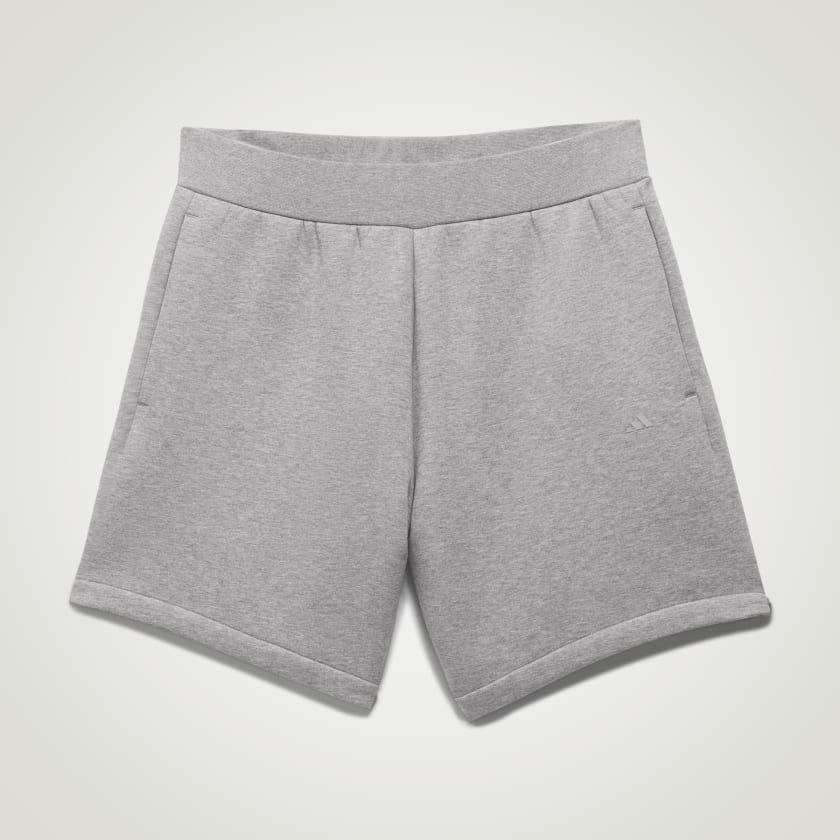 ADIDAS BASKETBALL HEATHER SHORTS - Dark Oatmeal Hth