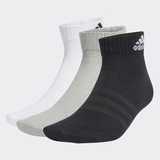 THIN AND LIGHT ANKLE SOCKS 3 PAIRS - Black / White