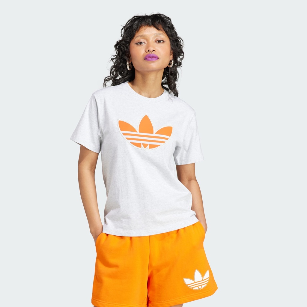 PEARL TREFOIL T-SHIRT - Light Grey Heather