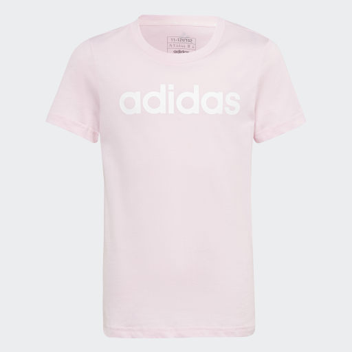 ESSENTIALS LINEAR LOGO COTTON SLIM FIT T-SHIRT - Clear Pink / White