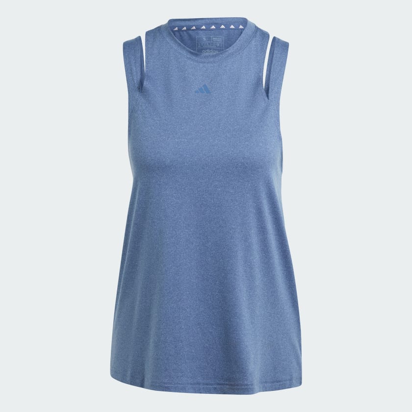 AEROREADY TRAIN ESSENTIALS 3 BAR LOGO TANK TOP - Crew Blue