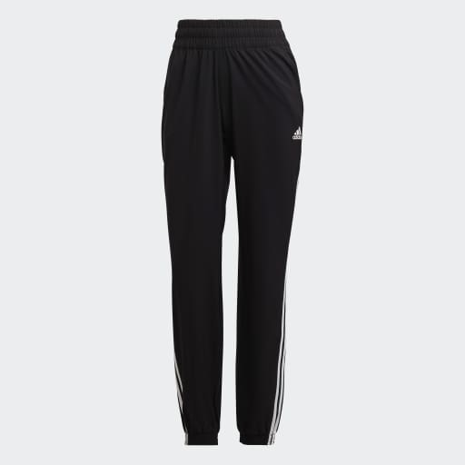 TRAINICONS 3-STRIPES WOVEN JOGGERS - Black
