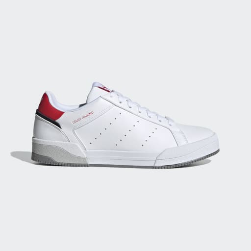 COURT TOURINO SHOES - Ftwr White / Vivid Red / Grey Three