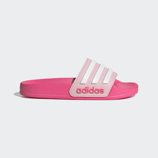 ADILETTE SHOWER SLIDES - Clear Pink / Ftwr White / Lucid Pink