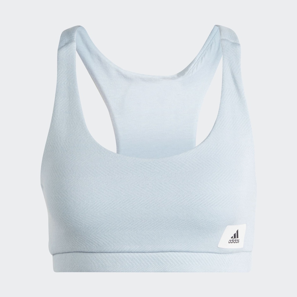 LOUNGE FRENCH TERRY BRA LONG-SLEEVE TOP - Wonder Blue