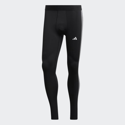 TECHFIT 3-STRIPES TRAINING LONG TIGHTS - Black