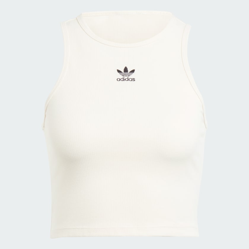 ESSENTIALS RIB TANK TOP - Wonder White