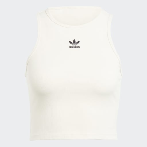 ESSENTIALS RIB TANK TOP - Wonder White