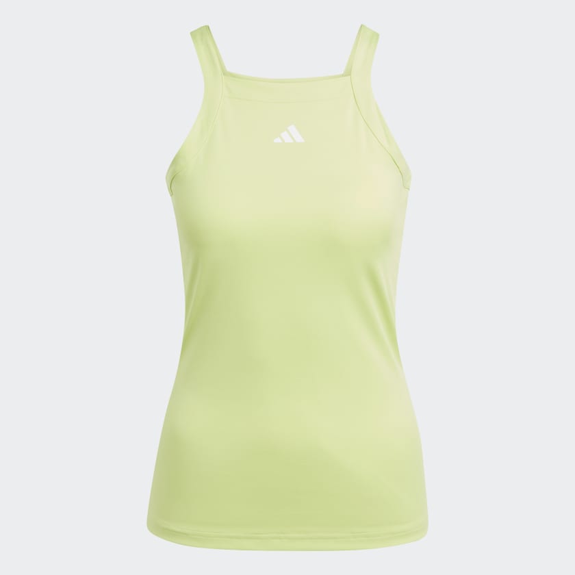 AEROREADY TRAIN ESSENTIALS MINIMAL BRANDING TANK TOP - Pulse Lime / White