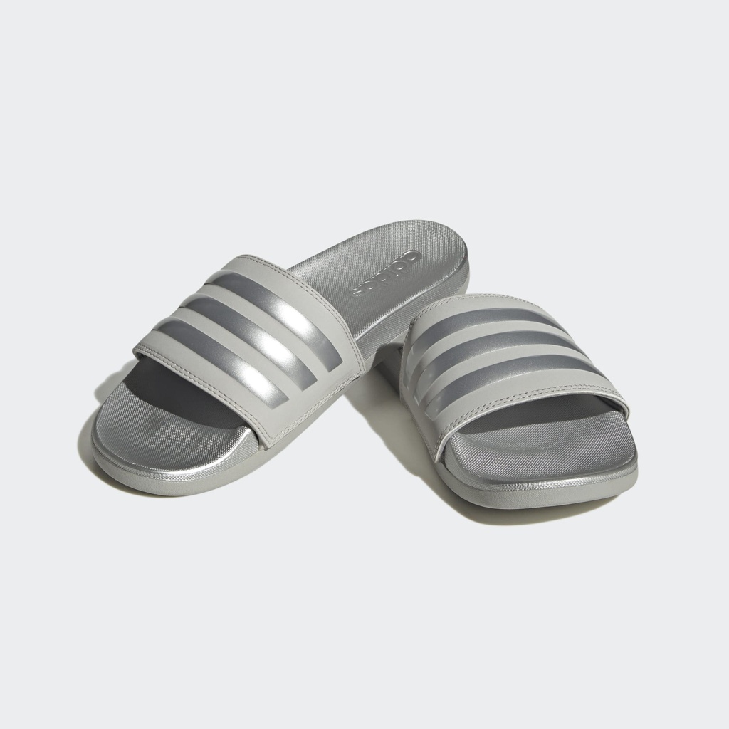 ADILETTE COMFORT SLIDES - Grey Two / Silver Metallic / Grey Two